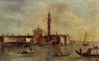 弗朗西斯科 格拉蒂 View Of The Island Of San Giorgio In Alga Venice